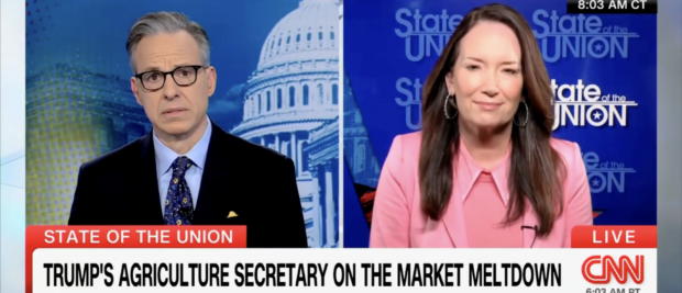 ‘I’m Not On The Left’: Jake Tapper Clashes With Cabinet Secretary Over Trump’s Tariffs